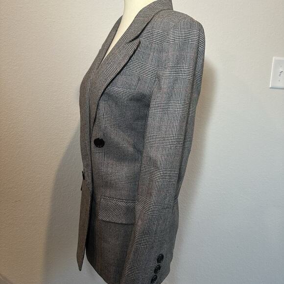 VTG Giorgio Houndstooth Plaid Wool Double Breasted Hi Waist Pants Suit Large 90s - Picture 5 of 16